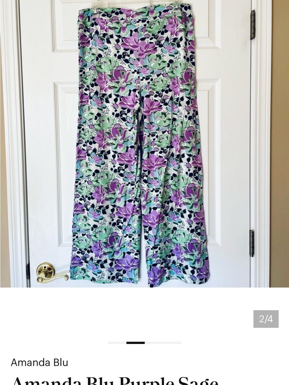 Purple Sage Floral Sleep Pants